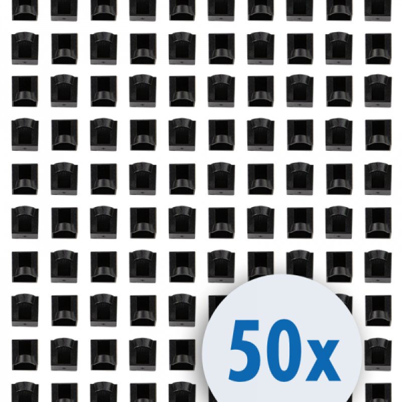 LogiLink MP0062 bouchon de connecteurs électroniques Noir 50 pièce(s)