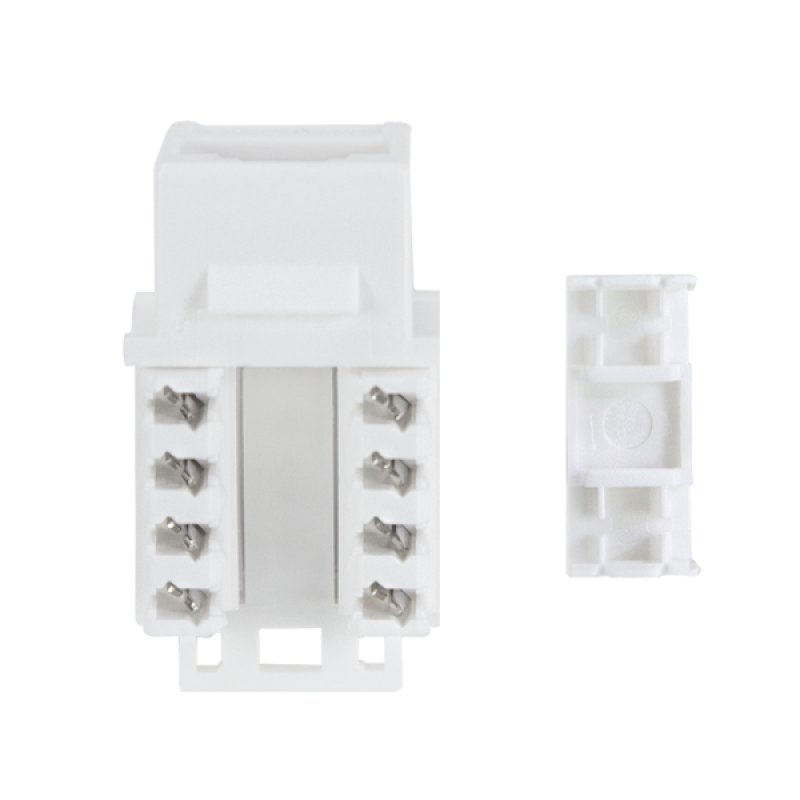 LogiLink Embase Keystone Cat.6, Classe E, non blindé, blanc
