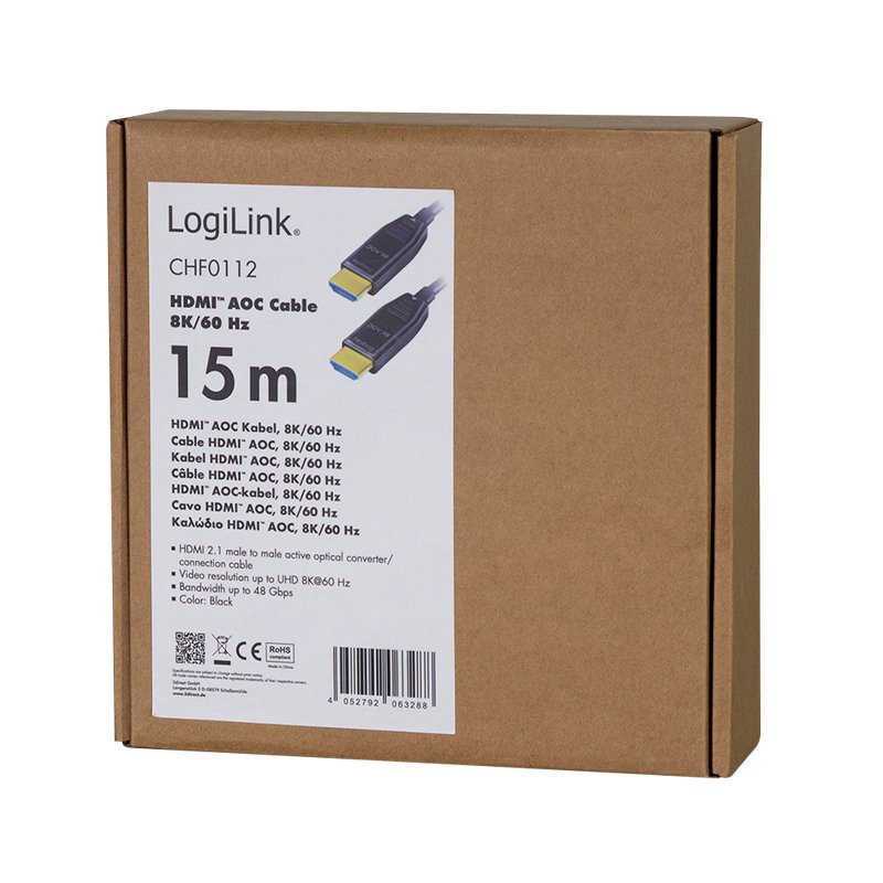 LogiLink CHF0112 câble HDMI 15 m HDMI Type A (Standard) Noir