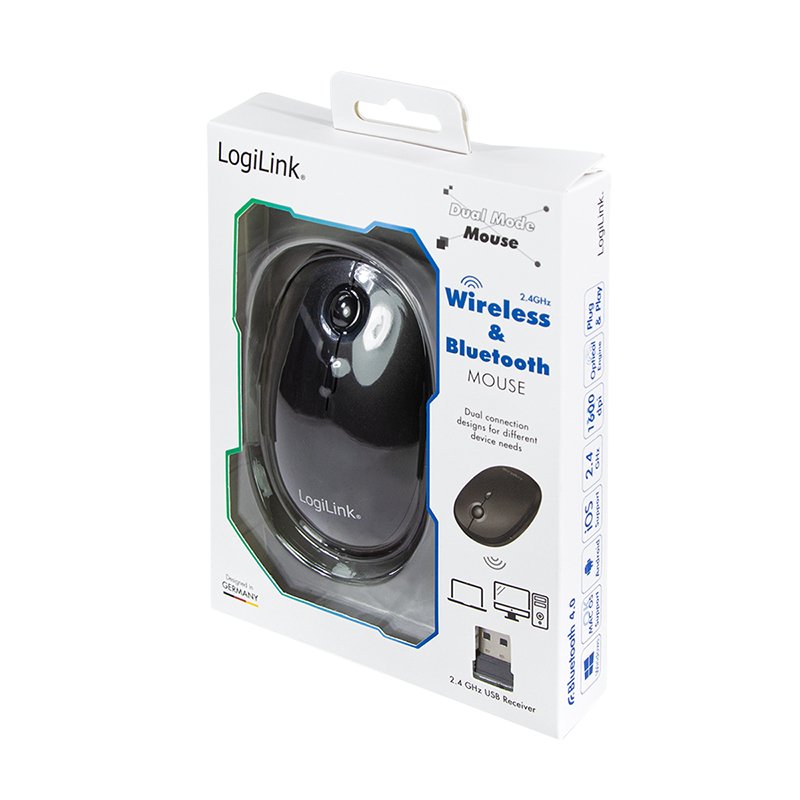 LogiLink Souris optique, sans fil, noir