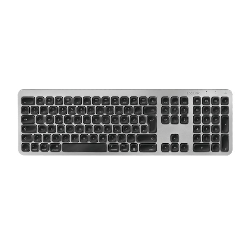 LogiLink ID0206 keyboard Office Bluetooth QWERTZ German Grey