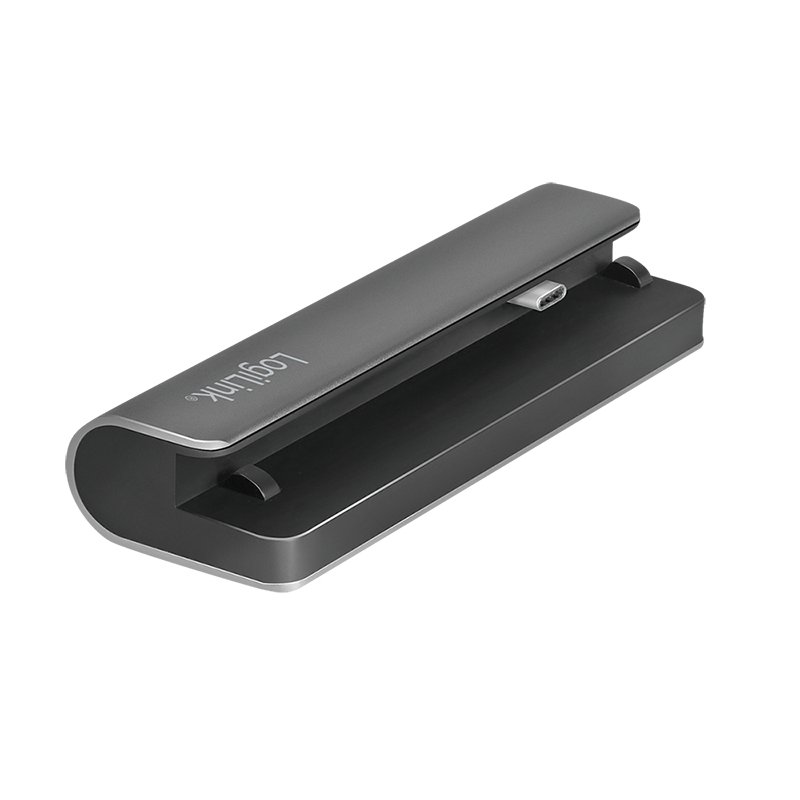 LogiLink UA0385 station d'accueil USB Type-C Noir, Argent
