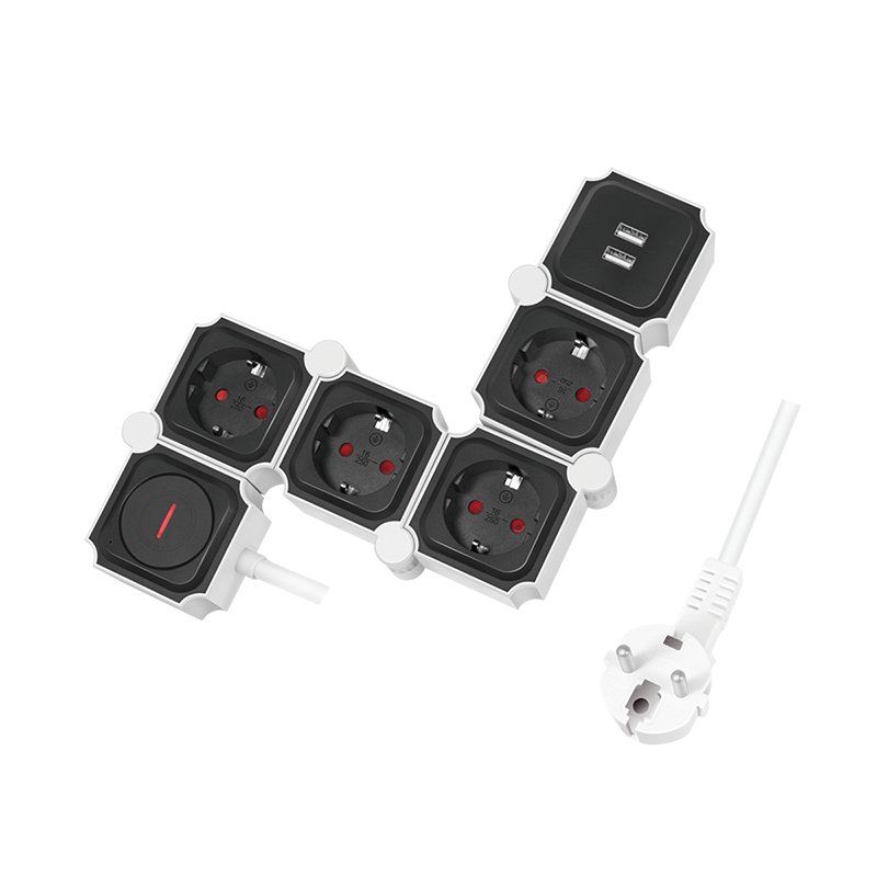 LogiLink LPS276U multiprise 1,5 m 4 sortie(s) CA Intérieure Gris