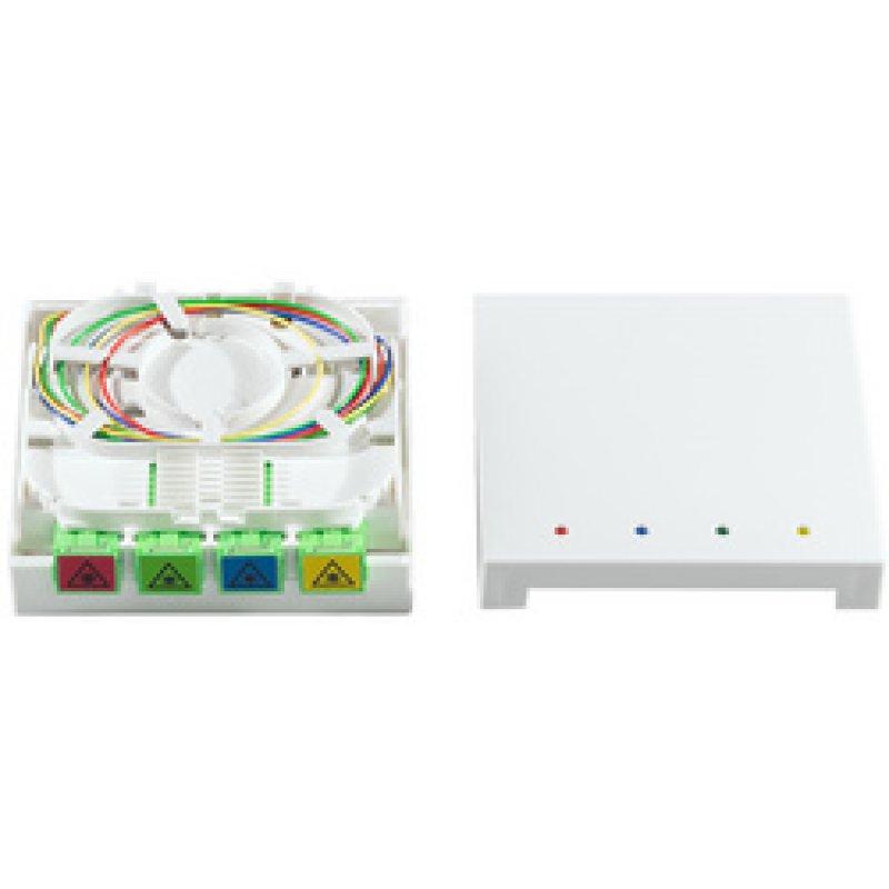 LogiLink FB4SC40 - FTTH-Anschlußbox 4x SC/APC mit 40 m Verlegekabel