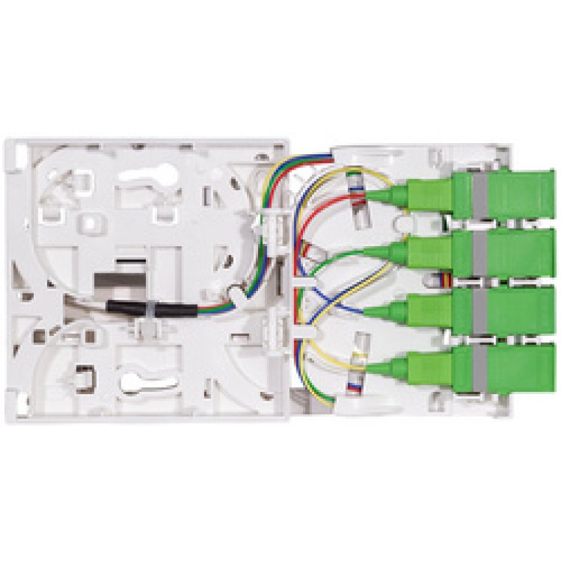 LogiLink FB4SC40 - FTTH-Anschlußbox 4x SC/APC mit 40 m Verlegekabel