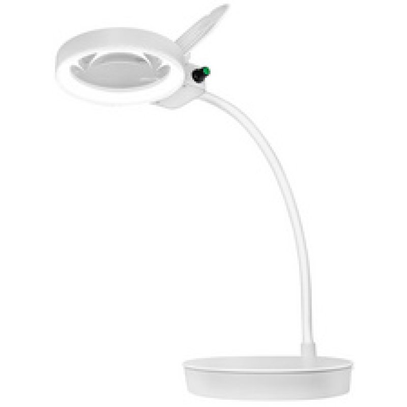 LogiLink Lampe loupe à LED, à 2 lentilles, dimmable, blanc