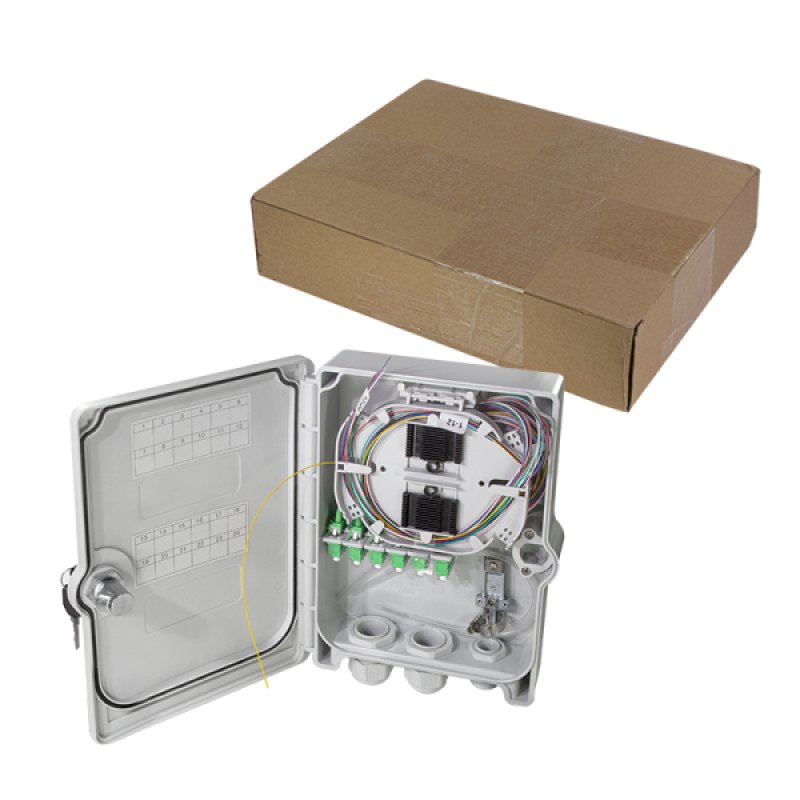 LogiLink Boîte d'épissure FTTH/FTTB, 24x LC/APC, équipée