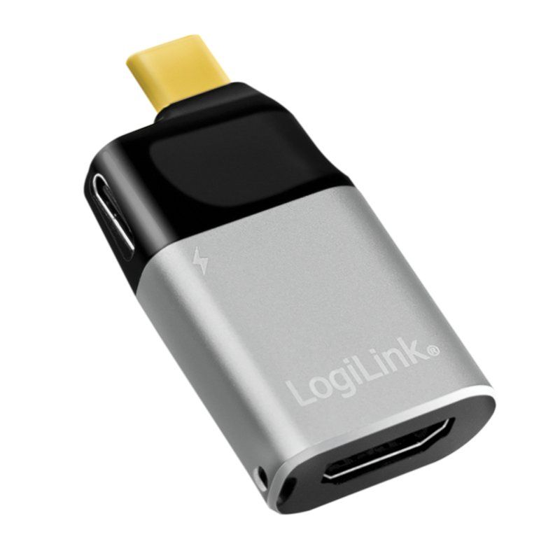 LogiLink CUA0203 changeur de genre de câble USB Type-C HDMI Type A (Standard) Noir, Gris