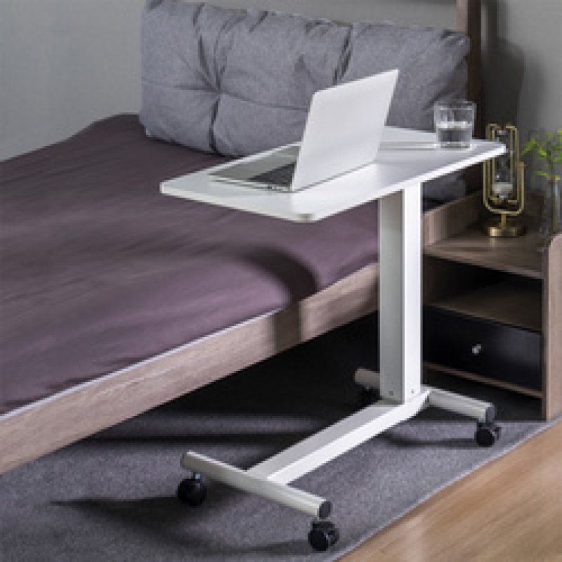 LogiLink Hight adjustable overbed table, gas spring, white
