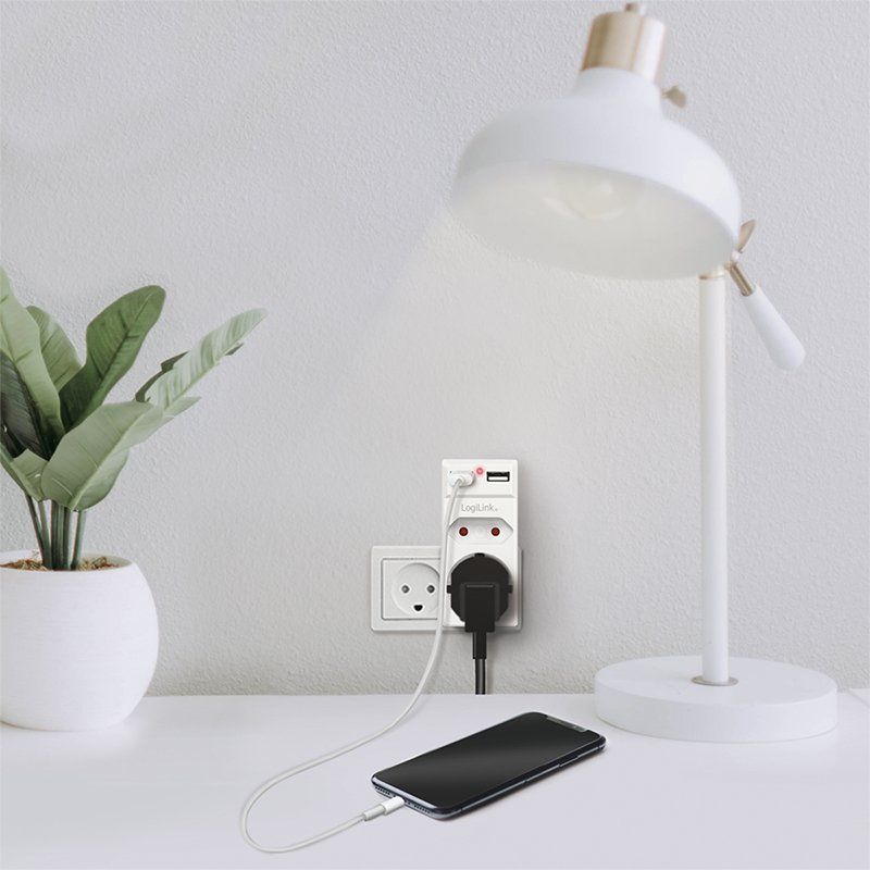 LogiLink PA0276 protection surtension Blanc 1 sortie(s) CA 230 V