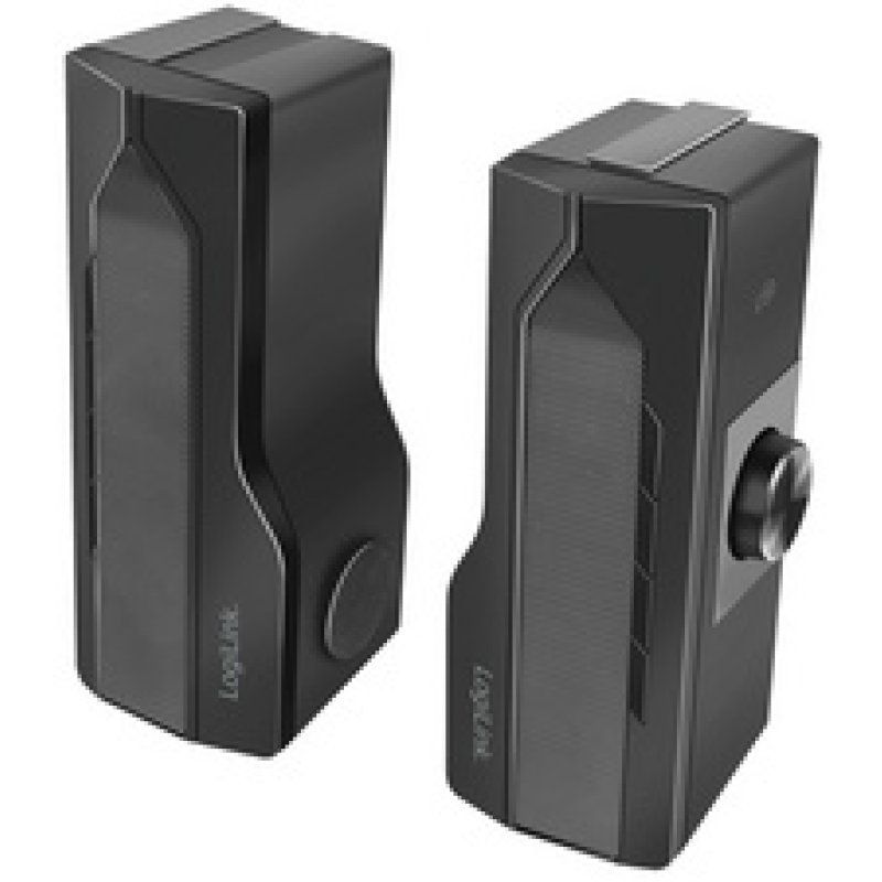 LogiLink Barre de son lumineuse mobile, noir