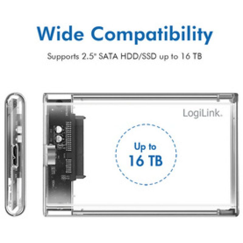 LogiLink Boîtier pour disque dur SATA 2,5", USB 3.0