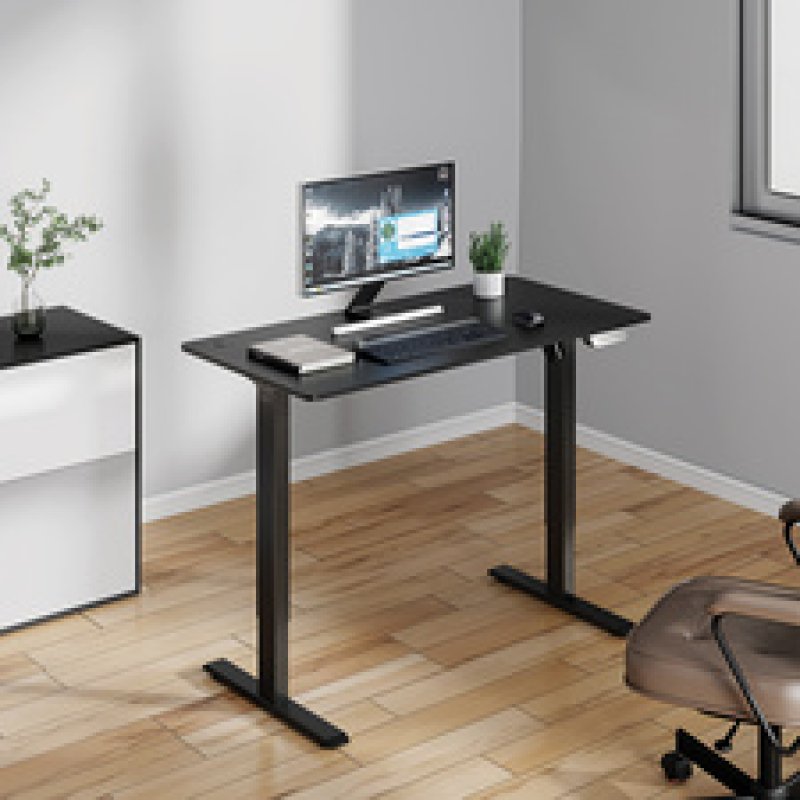 LogiLink Sit-stand desk frame, single motor, black