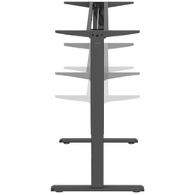 LogiLink Sit-stand desk frame, single motor, black