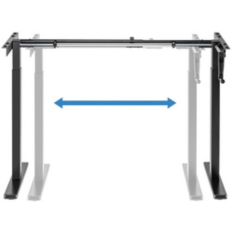LogiLink Piètement de bureau, hauteur réglable manuellement
