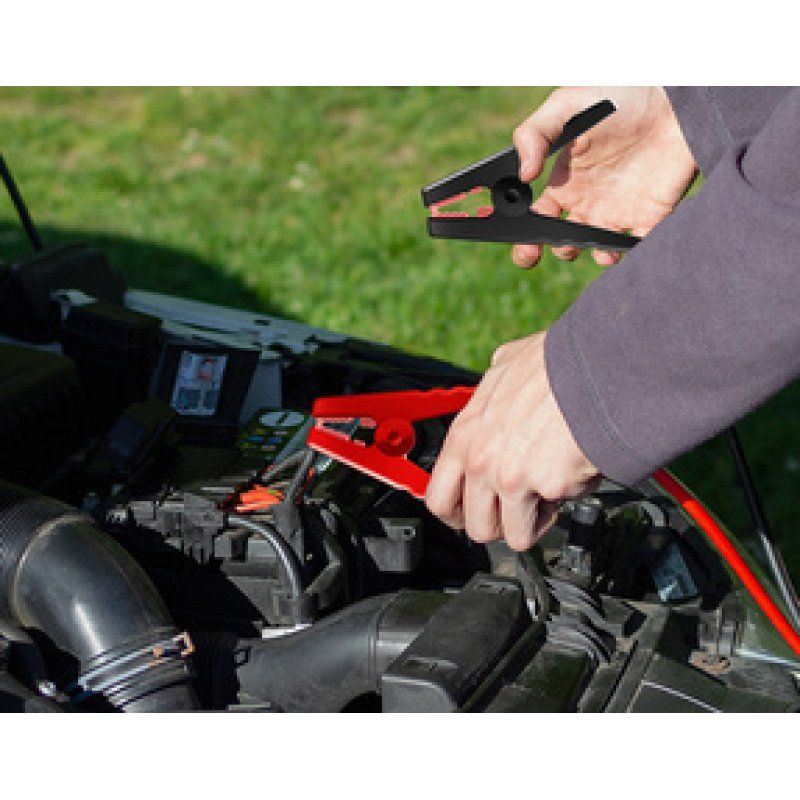 LogiLink Power adapter cable, cigarette lighter/M to alligator clip, black/red, 2 m