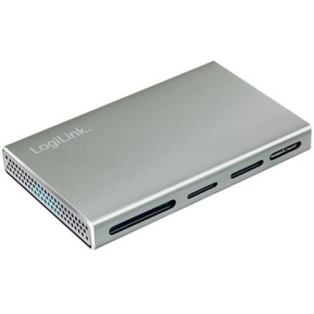 LogiLink USB 3.2 Gen 1 Cardreader, 5-in-1, metal case, silver