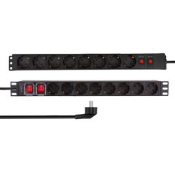 LogiLink 19 PDU 16 x CEE 7/3 socket , with overload protection and switch