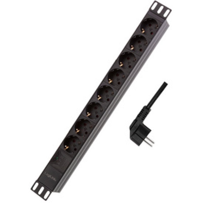 LogiLink 19 PDU 8 x CEE 7/3 socket, with surge protection