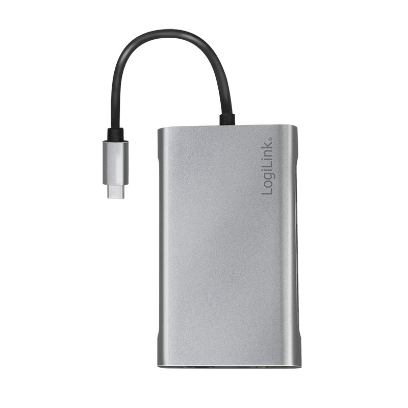 LogiLink UA0382 laptop dock/port replicator Wired USB 3.2 Gen 1 (3.1 Gen 1) Type-C Silver