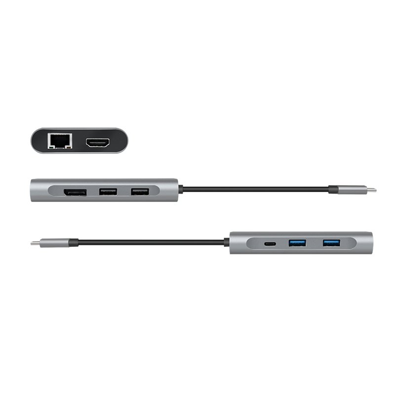 LogiLink UA0382 station d'accueil Avec fil USB 3.2 Gen 1 (3.1 Gen 1) Type-C Argent