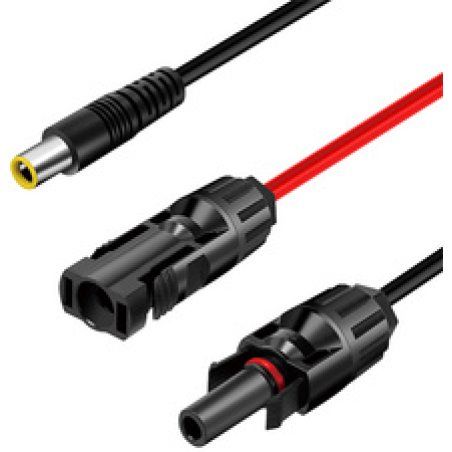 LogiLink Câble pour panneau solaire, 0,24 m, noir/rouge