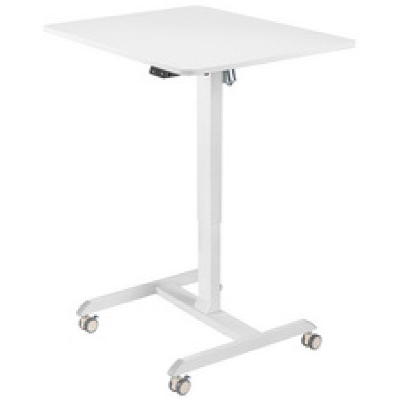 LogiLink Sit-stand workstation, single-motor, w/casters, white