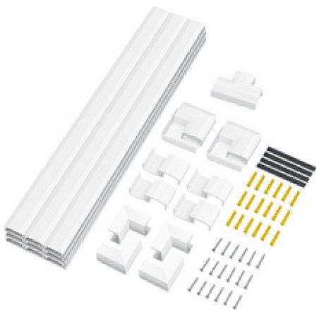 LogiLink Cable channel set, wall installation, 67pcs, white