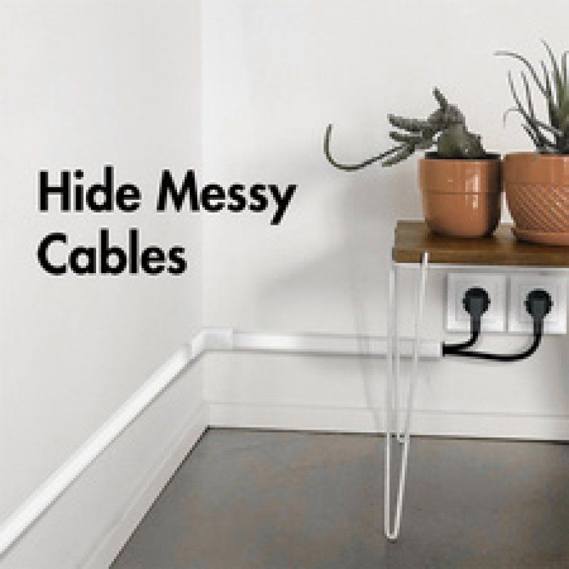 LogiLink Cable channel set, wall installation, 67pcs, white