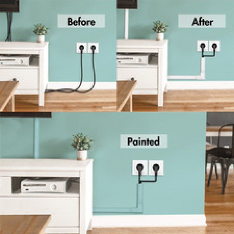 LogiLink Cable channel set, wall installation, 67pcs, white