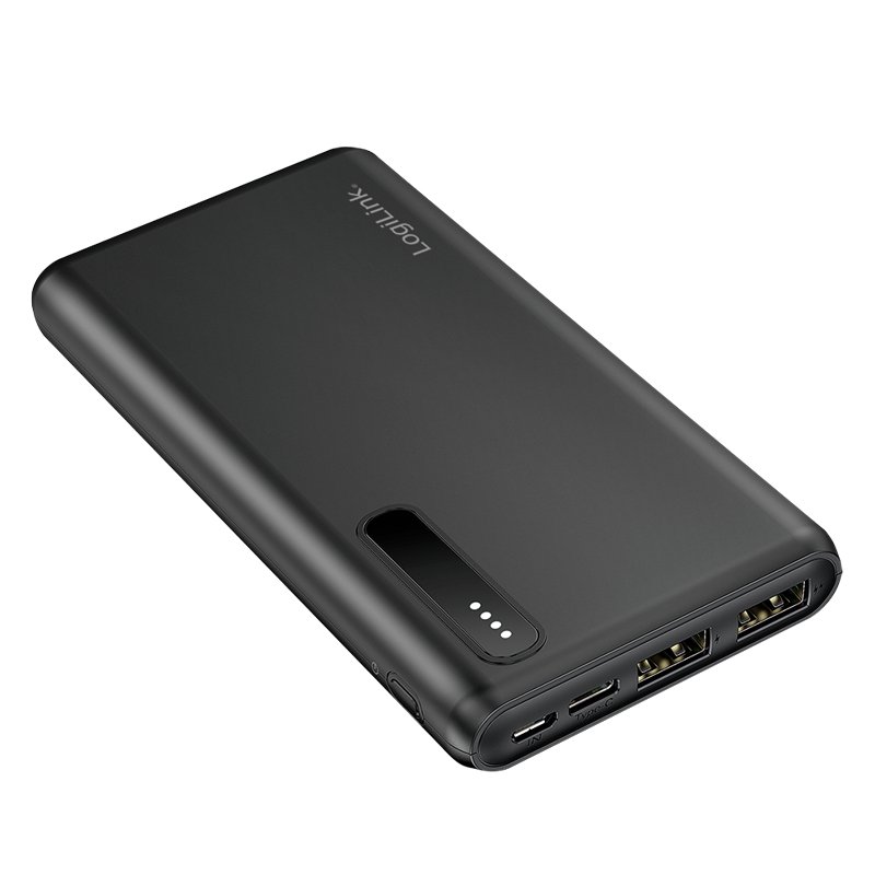 LogiLink Powerbank, 8.000 mAh, 2 USB-A, noir
