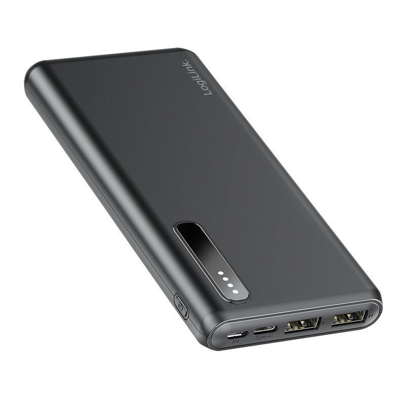 LogiLink Powerbank, 8.000 mAh, 2 USB-A, noir
