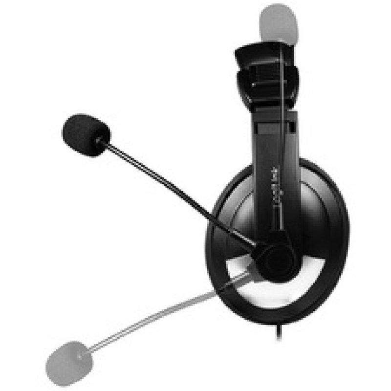 LogiLink Casque audio stéréo avec commande , 1x USB-A, noir