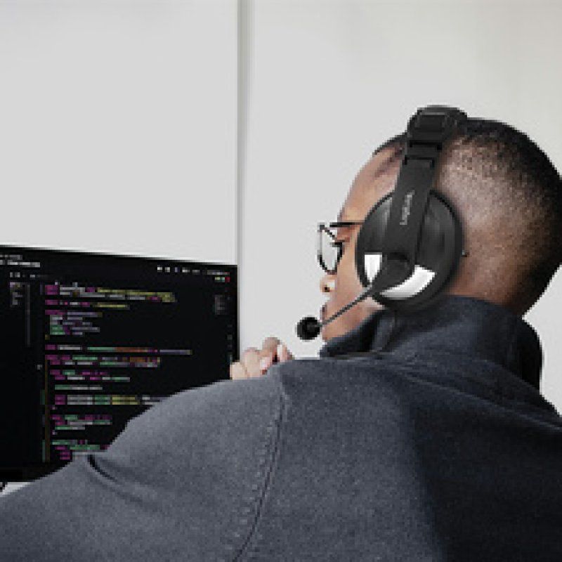 LogiLink Casque audio stéréo avec commande , 1x USB-A, noir