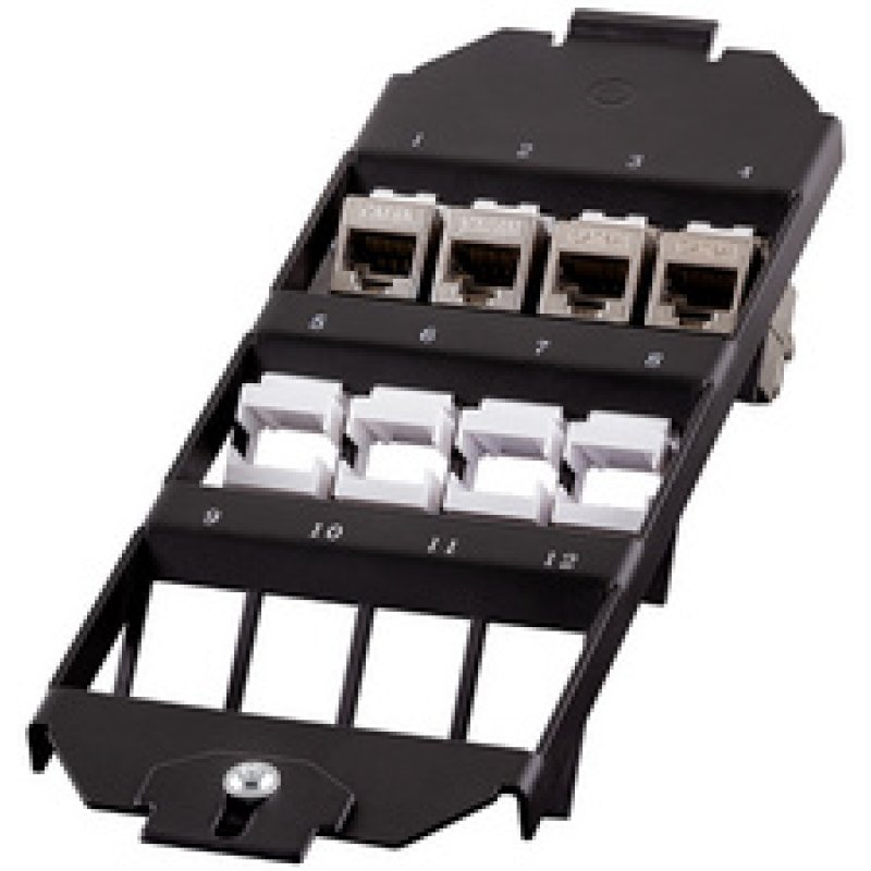 LogiLink Keystone floor box insert for 3 x 4 keystone modules, black