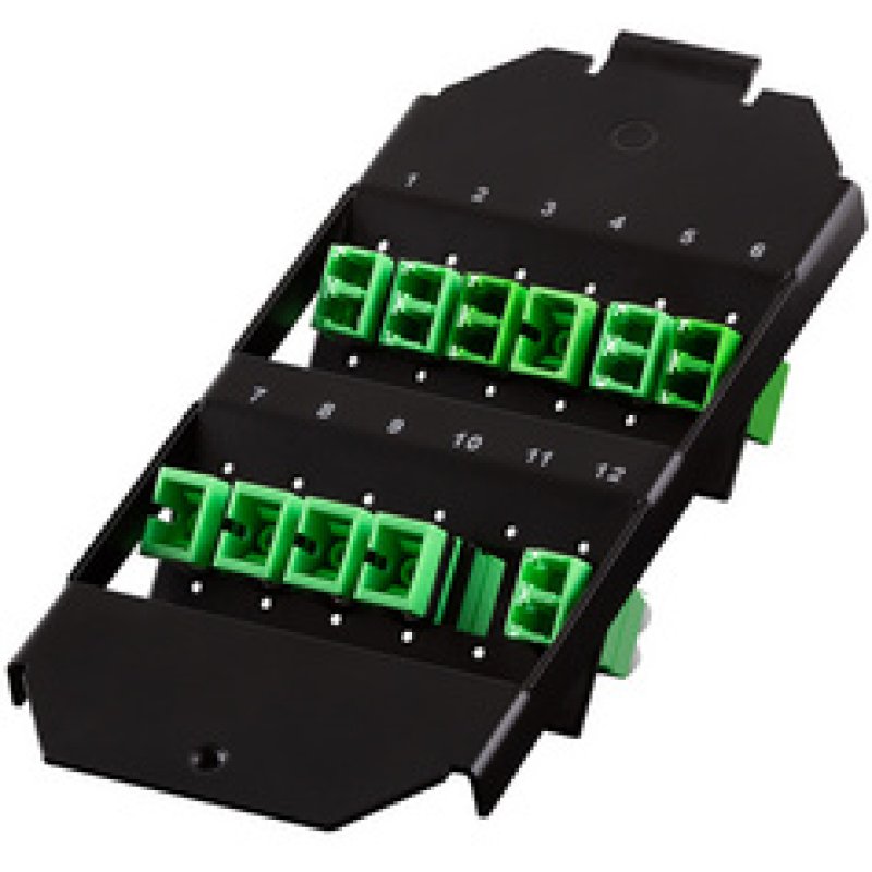 LogiLink Keystone floor box insert for 12 LC-Duplex or SC-Simplex adapter