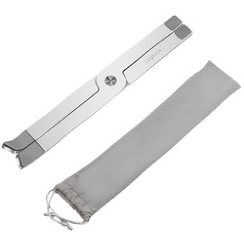 LogiLink Notebook stand, foldable, for 10 - 16 notebook, aluminum, silver