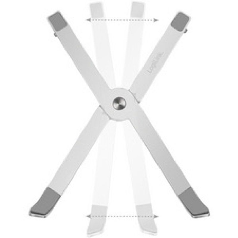 LogiLink Notebook stand, foldable, for 10 - 16 notebook, aluminum, silver