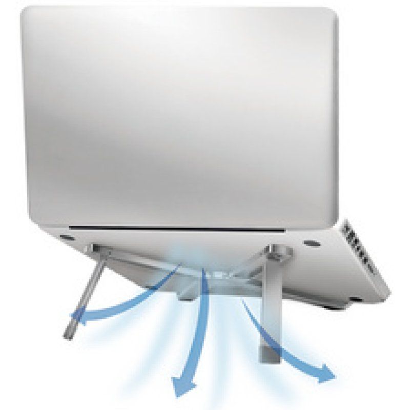 LogiLink Notebook stand, foldable, for 10 - 16 notebook, aluminum, silver