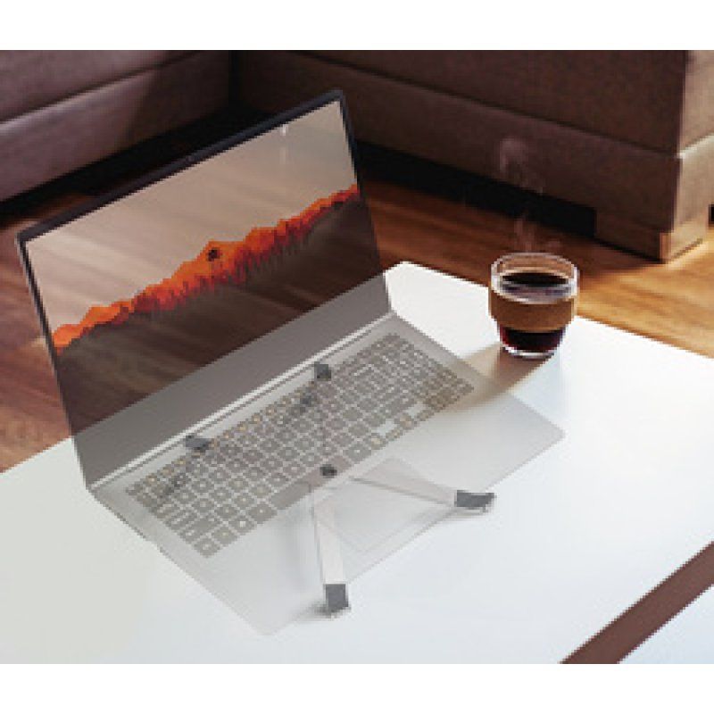 LogiLink Notebook stand, foldable, for 10 - 16 notebook, aluminum, silver