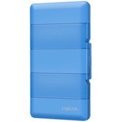 LogiLink M.2 NGFF/NVME protection box for 4 SSD, blue