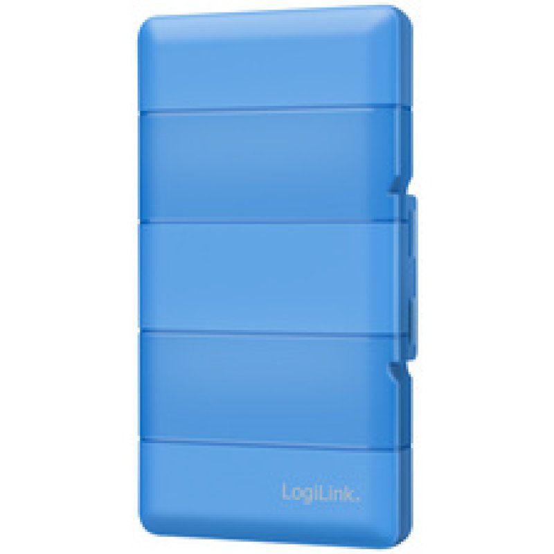 LogiLink M.2 NGFF/NVME protection box for 4 SSD, blue
