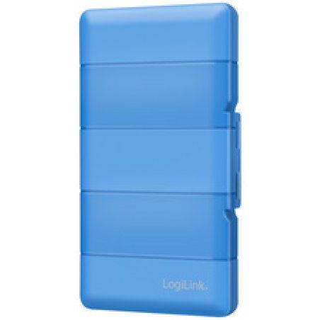 LogiLink M.2 NGFF/NVME protection box for 4 SSD, blue