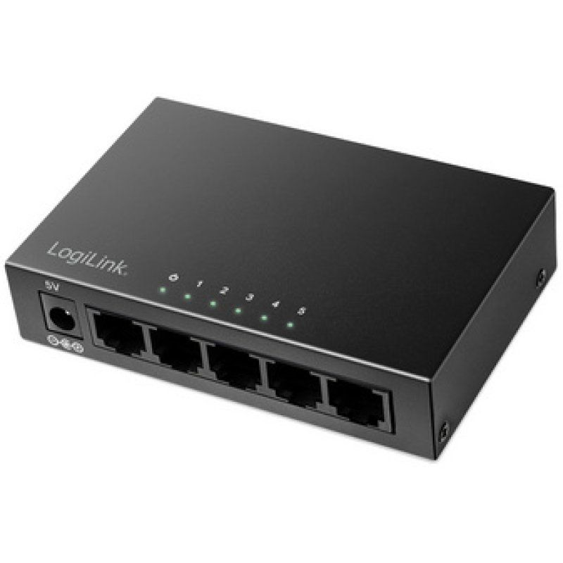 LogiLink Switch de bureau Gigabit Ethernet, 5 ports, noir