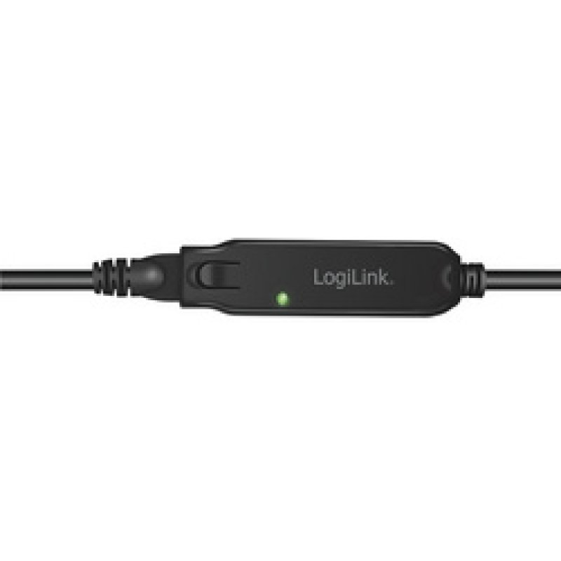 LogiLink USB 3.2 Gen2 cable, USB-C/M to USB-C/F, amplifier, black, 5 m