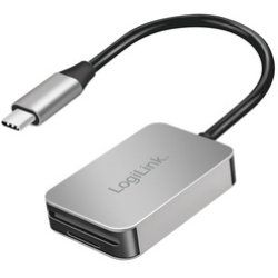 LogiLink USB 3.0 Cardreader, USB-C, SD / microSD, aluminum