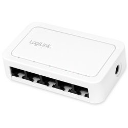 LogiLink Switch 5 Port GB Ethernet 5x10/100/1000 RJ45 Desktop weiß - Switch - 5-Port
