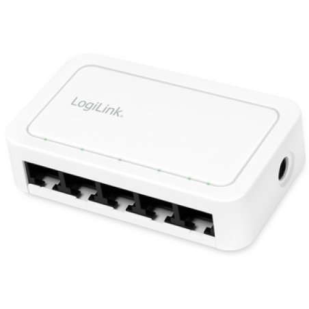 LogiLink Switch 5 Port GB Ethernet 5x10/100/1000 RJ45 Desktop weiß - Switch - 5-Port