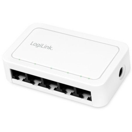 LogiLink Switch de bureau Gigabit Ethernet, 5 ports, blanc