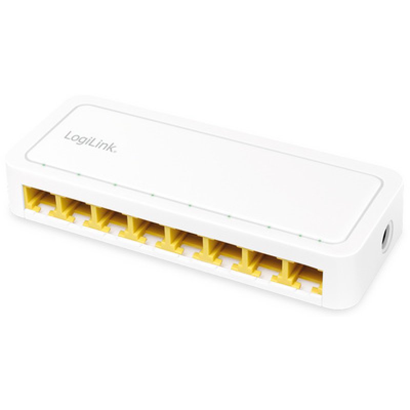 LogiLink Switch de bureau Gigabit Ethernet, 8 ports, blanc